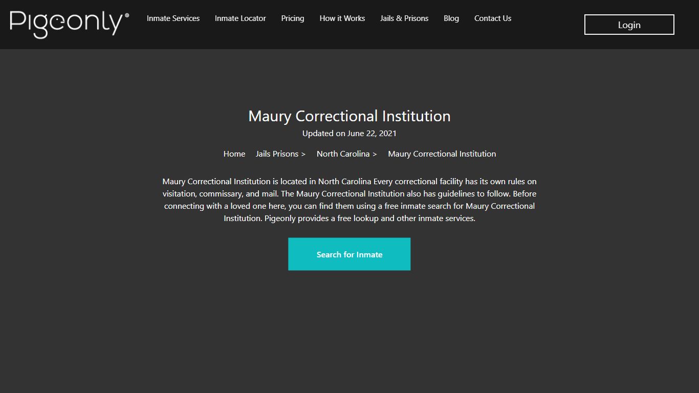 Maury Correctional Institution Inmate Search | North Carolina