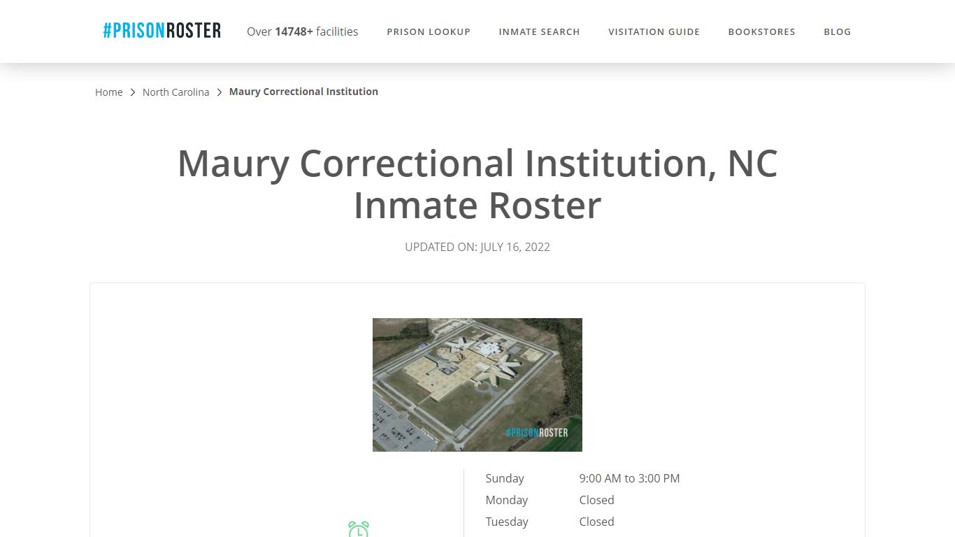 Maury Correctional Institution, NC Inmate Roster