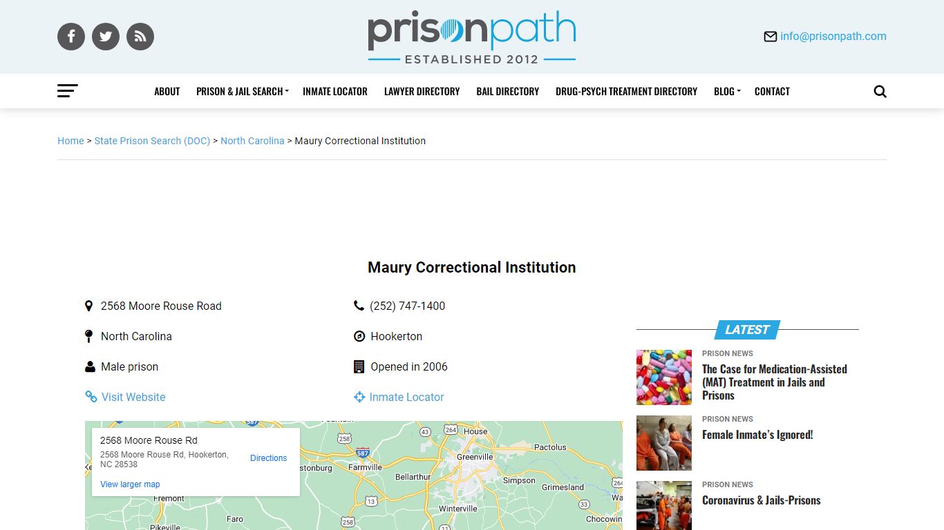 Maury Correctional Institution - Prison Inmate Search ...